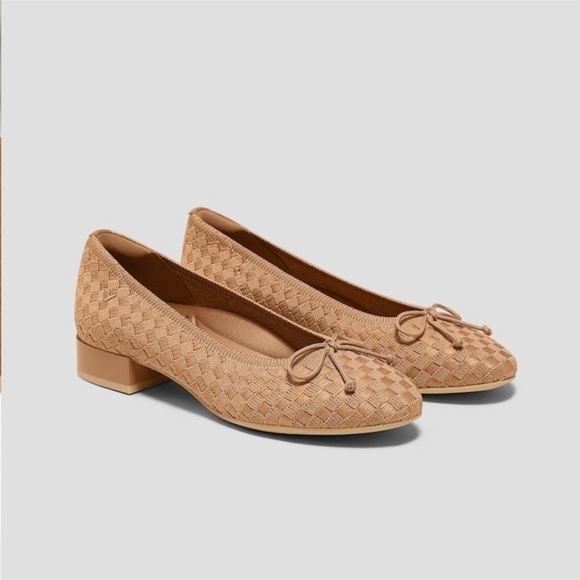 VIVAIA Ballet Flats Block Heel Comfortable Slip On Shoes Neutral EU/40 US/9 - Picture 3 of 7